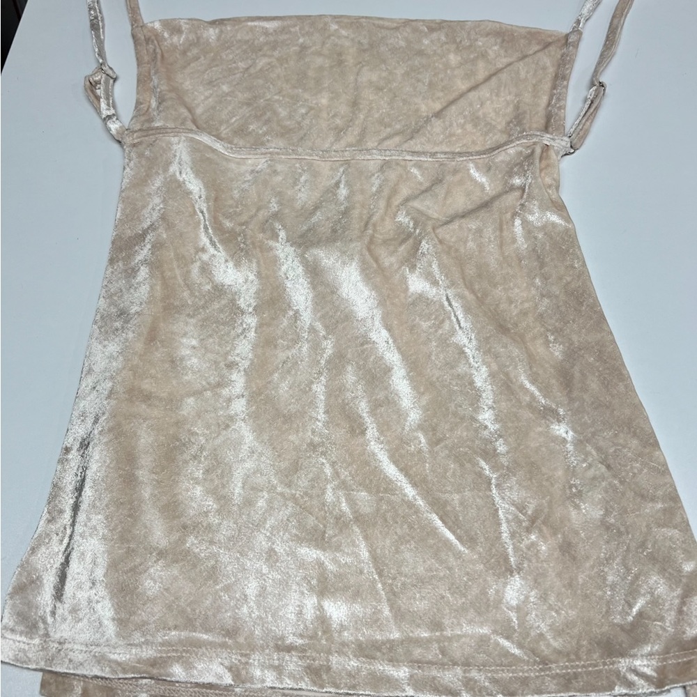 FREE PEOPLE All Night Velvet Tunic Top in Champagne! - Picture 4 of 5